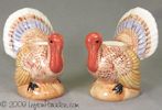Pair of Cute Turkey Candleholders, Lefton - 6399