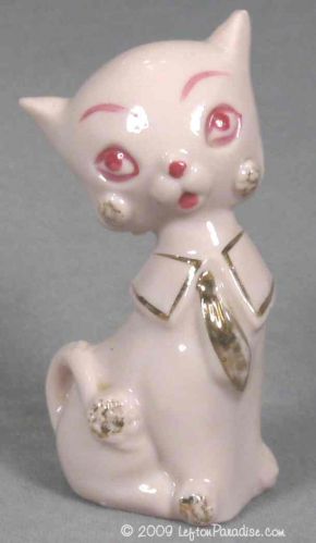 Tiny Pink Cat Figurine