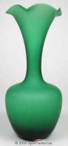 Green Satin Glass Bud Vase