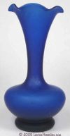 Cobalt Blue Satin Glass Vase