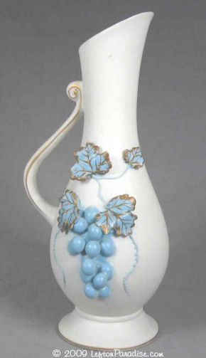 White Bisque Pitcher Vase - 2186