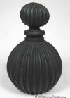 Black Satin Molded Glass Perfume Bottle