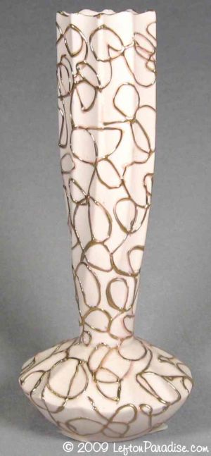 Pink Bisque Vase with Spaghetti